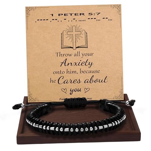 Inspirational Gifts for Men Morse Code Bracelets Mens Bracelets Graduation Gifts for Him Fathers Day Adjustable Leather Bracelet Motivational Birthday Annivesary Jewelry Stocking Stuffers for Men