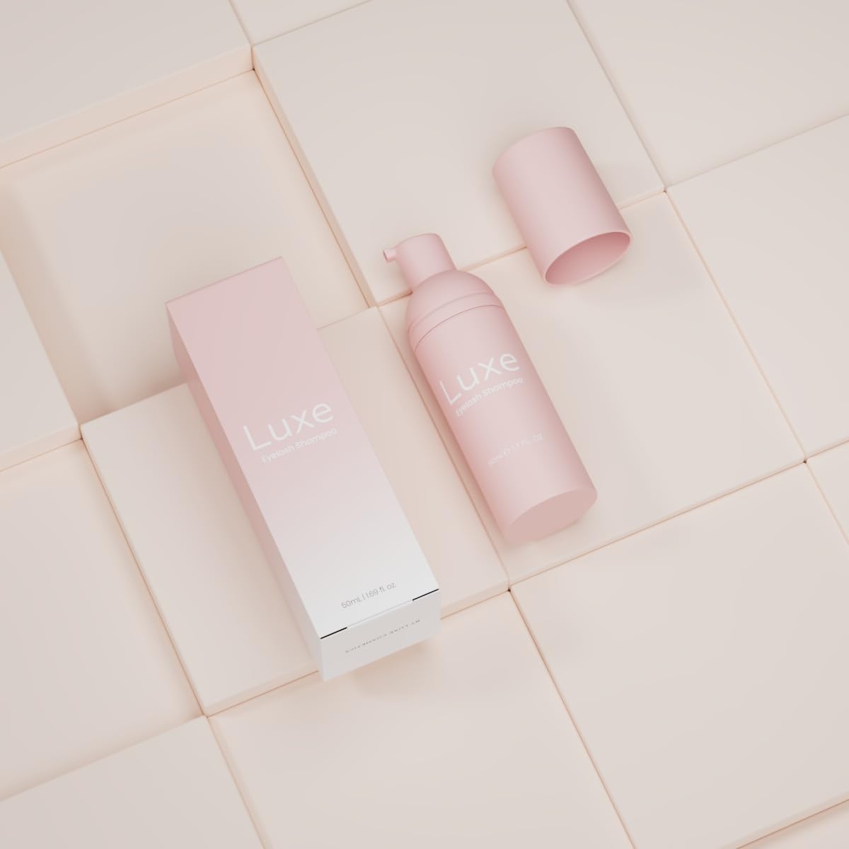 Luxe Cosmetics Eyelash Shampoo, Gently Clean and Hydrate your Lashes, Sulfates Free -Mild Foaming Shampoo- 100% Vegan - Image 3