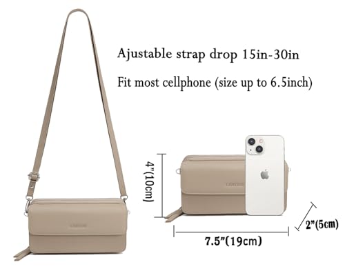 Image of Lanyani RFID Crossbody Wallet Wristlet Purse with Phone Pocket For Women Vegan Leather