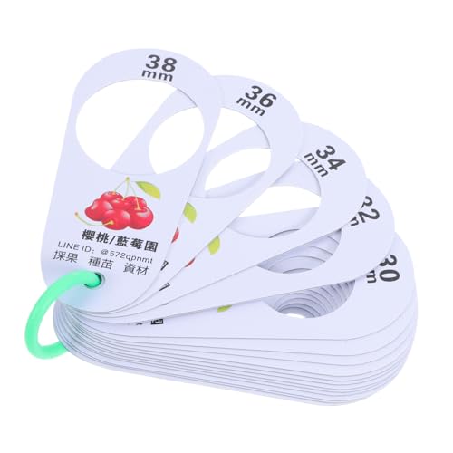 WATIIFUFU フルーツ径測定ゲージ プラスチック製 くだ直径ゲージ対応 さくらんぼ ベリー用果実類ツール 正確なフルーツ級器