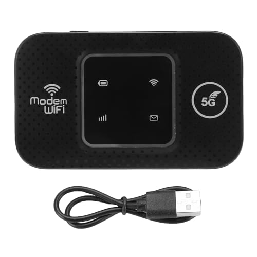 Punto de Acceso WiFi móvil 4G con Ranura para Tarjeta SIM, Router WiFi portátil, Internet inalámbrico LTE CAT4 de Alta Velocidad de 300 Mbps para Viajes en Caravana y Camping, (Negra)