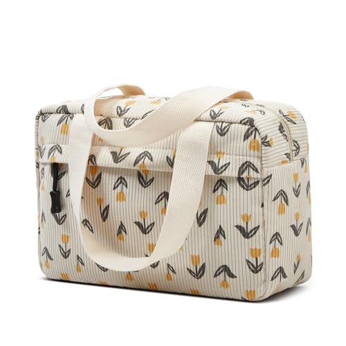 Jiliyote Groß Kosmetiktasche Cord Kulturtasche Gross Damen Kulturbeutel Kord Reise Waschtasche Damen Kosmetikbeutel für Travel Mädchen