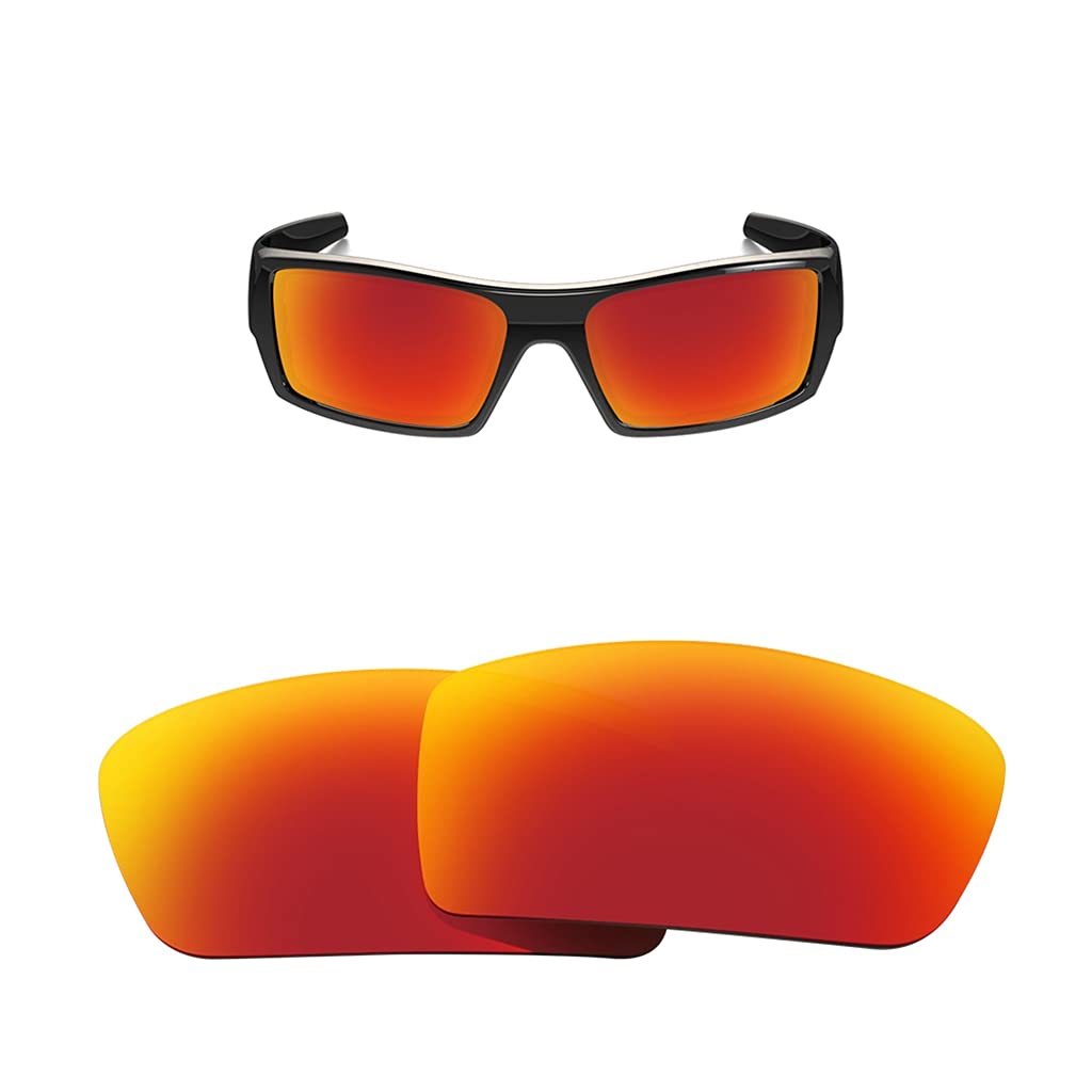 Hicycle2 Men's Red Sunglasses Lenses Replacet For Oakley Gascan Oo9014 60Mm Sunglasses With Lens Cloth(Red)