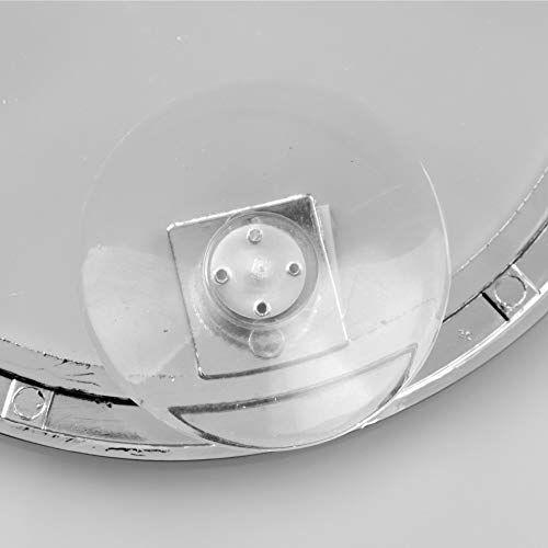 iDesign Round Bathroom Mirror with Suction Cup, Small No-Fog Shower Mirror Made of Chrome-Coated Metal, Practical Shower Accessory for Bathroom and Shower, Silver