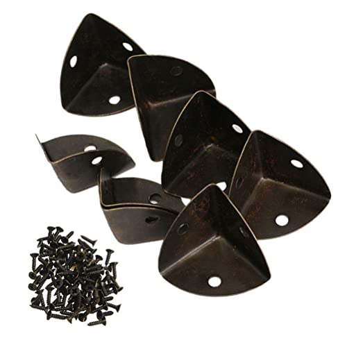 Protector de esquina de bronce, protector de metal, protector de ángulo, para caja de tronco de madera, caja de pecho, caja de aluminio, ángulo de envoltura de 44 x 44 x 10 mm Cover