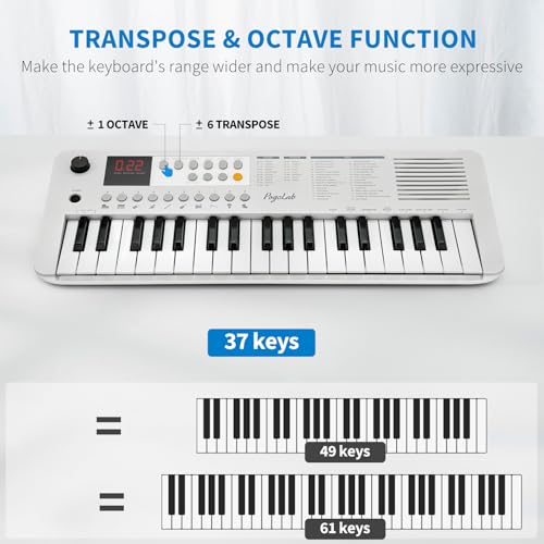 Pogolab M-02716WH 37 Keys Mini Keyboard Piano thumb #1