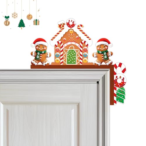 PIujsym 1 Stück Weihnachtsdeko Türrahmen Holz – Weihnachtsdeko...