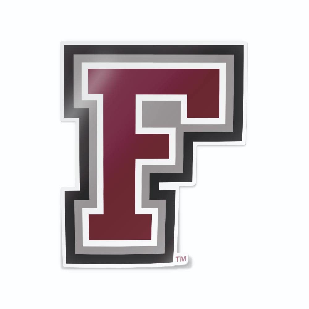 Forham University Rams Block F Maroon and Grey Weatherproof Vinyl Sticker Car Decal from Nudge Printing