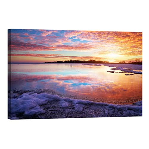 Toile canvas nature phosphorescente 80 x 120 cm lights in the dark