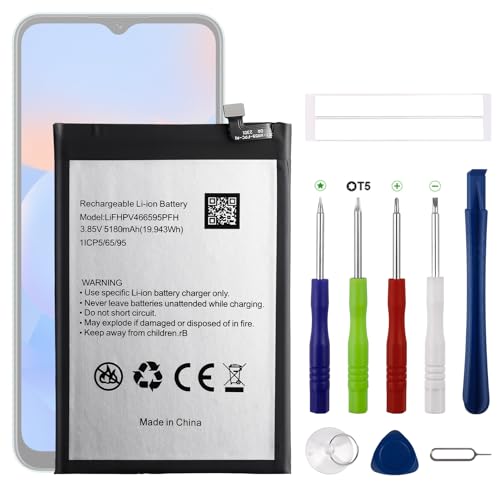 5180mAh Neu LiFHPV466595PFH Akku Ersatz Kompatibel mit Blackview A52 Ersatzbatterie mit aktualisiertem Reparaturwerkzeugsatz