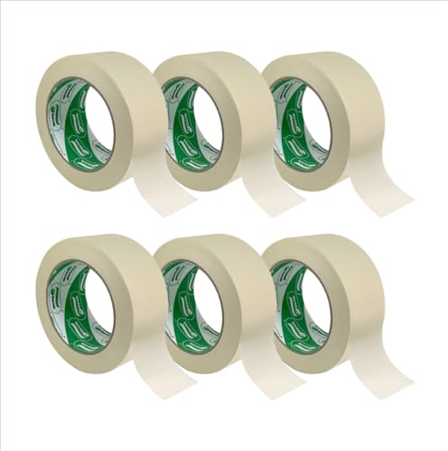 Image of DEVEK Masking Tape, 1.88 inches x 55 Yards, Set of 6, for Painting, Crafting, DIY Projects, Clean Lines, Easy Removal, No Residue