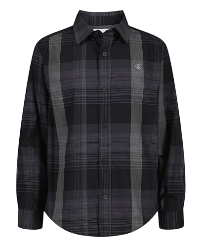 Image of Calvin Klein Boys Long Sleeve Woven Button-Down Shirt