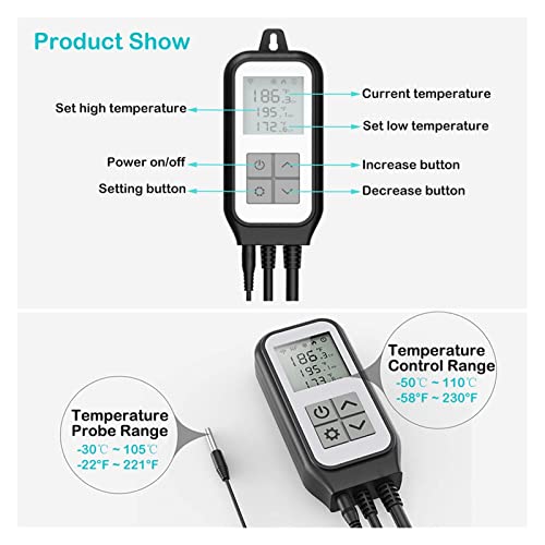 Smart Temp Control Double Relais Chauffage Refroidissement pour Serre - 6