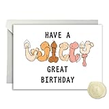 Funny Birthday Card for Women Men|Rude Birthday Card for Female Friends| Funny Rude Adult Theme Bday Cards ‘Willy Great Birthday’
