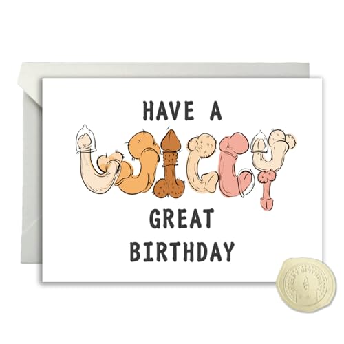 Funny Birthday Card for Women Men|Rude Birthday Card for Female Friends| Funny Rude Adult Theme Bday Cards ‘Willy Great Birthday’