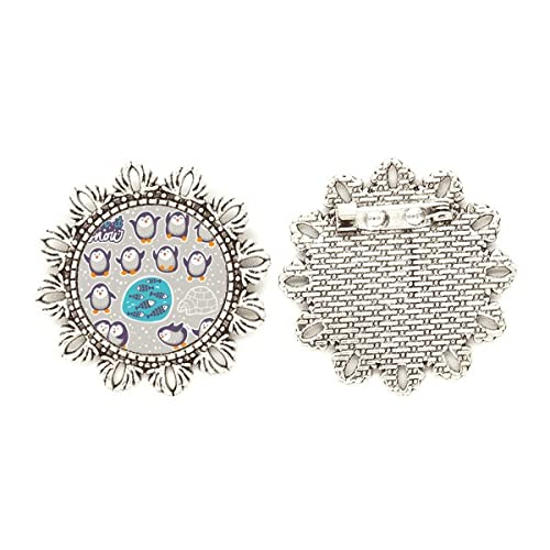 Broche de pingüino animado en plata medium para lucir en tu chaqueta