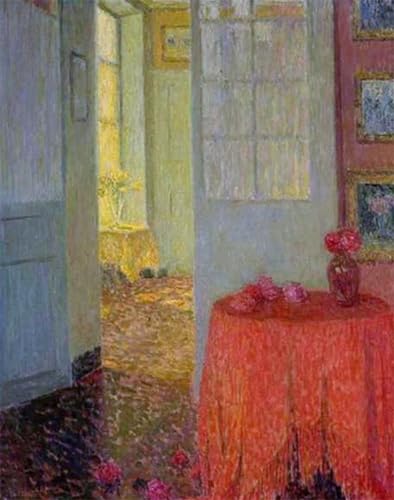 Tableau Impressions d'art Mural la Nappe Rouge Henri Le Sidaner Poster Chambre 60x90cm