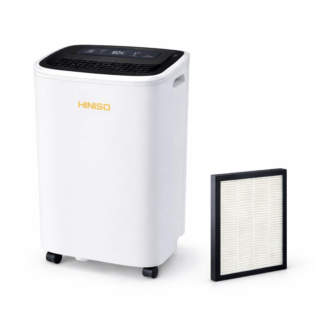 HINISO 10L Smart Compressor Dehumidifier with HEPA 13 Air Purifier Filter Combo for Up to 2000 Sq.ft | WiFi App Control | Removes Moisture, Dust & Odours | Auto Defrost, Clothes Dry Mode, 2.5L Tank-image-8