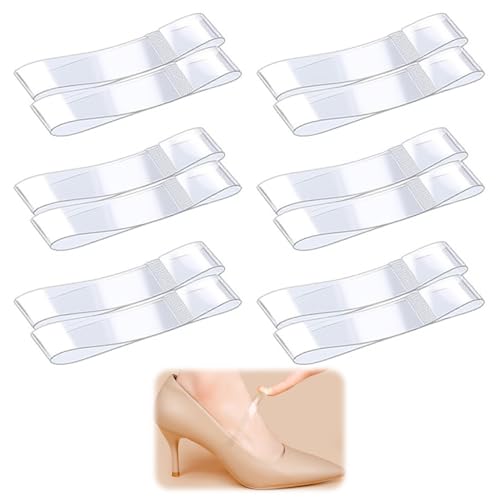 tiyiyok Cordones Transparentes, Cordones para Tacones Altos, Antideslizantes, Accesorio, Desmontables, Transparentes e Invisibles para Zapatos Sueltos