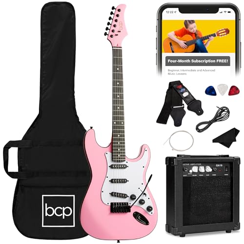 Best Choice Products Kit de inicio de guitarra eléctrica para principiantes de tamaño completo de 39...