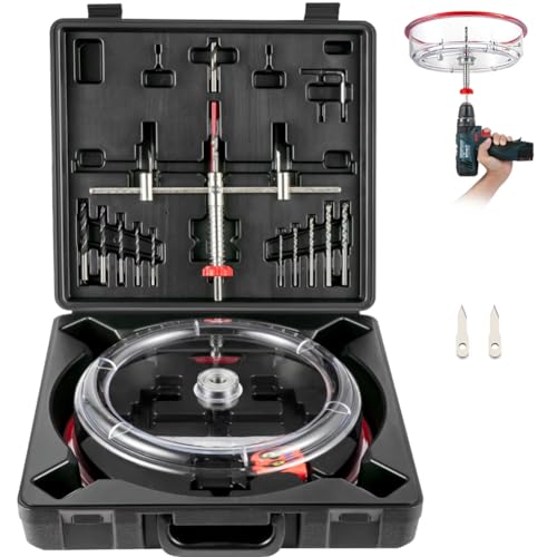 Muuookka Kit de de de Acero Ajustable de 40-200 mm con Broca de de Protección, Herramienta de Bricolaje para Placas de Yeso y Pizarras de