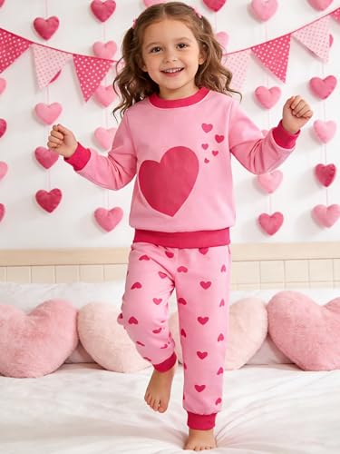 Image of RETSUGO Little Girls 2 Piece Clothing Sets Toddler Unicorn Sweatshirts and Leggings Cotton Fall Winter Casual Outfits 3-8T