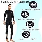 Wetsuit Top Jacket Women Men 3MM Neoprene Long Sleeve Dive Scuba Wet Suit Shirt, 2MM 1.5MM Warm Front Zipper Wetsuits Shirts Vest Surfing Swimming Snorkeling Kayaking Suit in Cold Water Sports - Image 5