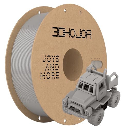 Image of 3DHoJor Update Basic PETG Filament 1.75mm, PETG 3D Printer Filament, 2.2 LBS (1KG) Cardboard Spool, Fit Most FDM 3D Printer, Silver