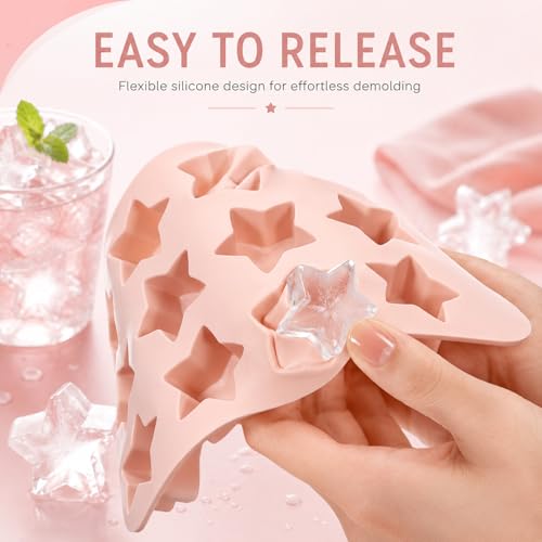 2 Pack Moldes de Silicona para Cubos de Hielo en Forma de Estrella miniatura 4