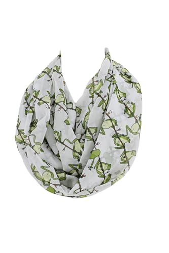Etwoa Fun Frog Pattern Infinity scarf Circle scarf Loop Scarf