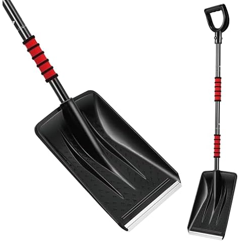 Heavy Duty Travel Snow Shovel with Detachable Handle Cover
