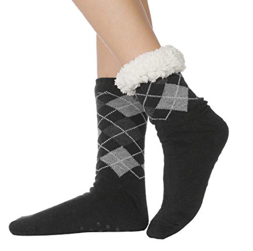 FRALOSHA Herren Winter Socken Bodysocken Warmhalten Plus Cashmere Dicker Winter Socken, Schwarz, 25CM Cover