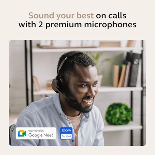 Image of Jabra Evolve2 55 Air Comfort Wireless Mono Headphones - Noise Reduction and ANC Microphones - MS Teams Certified, Compatible with Other Platforms - Black