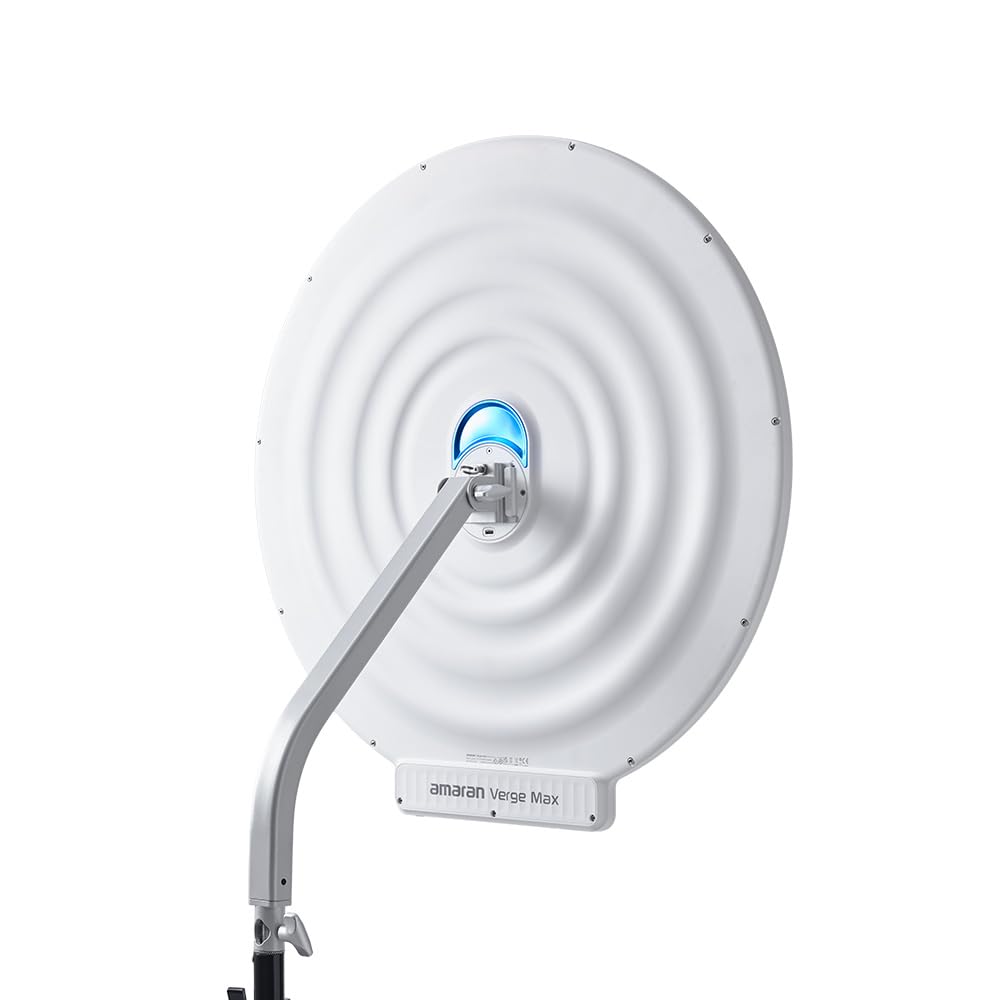 amaran Verge Adaptador de Soporte – Montura para trípode con inclinación de 180° y Sistema de Bloqueo rápido para Verge y Verge MAX – Compatible con Soportes estándar de 5/8" – Plateado