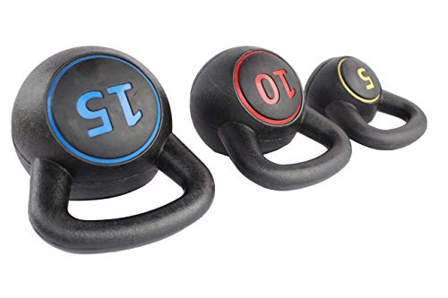 KKB Sport 3pce Kettlebell Weight Set with Stand for Cross Training, MMA Training, Home Exercise - 5, 10 & 15lbs (2.2kg, 4.5kg & 6.8 kg) - Image 4