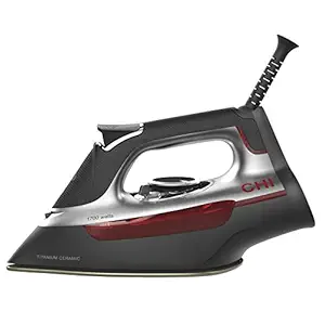 CHI Professional Steam Iron, 1700 Watts with Titanium-Infused Ceramic Soleplate & Over 300 Steam-Holes (13101)
