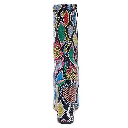 STUPMARY Women's Boots Chunky Heels Pointed Toe Ankle Bootie High Heeled Winter Boots3