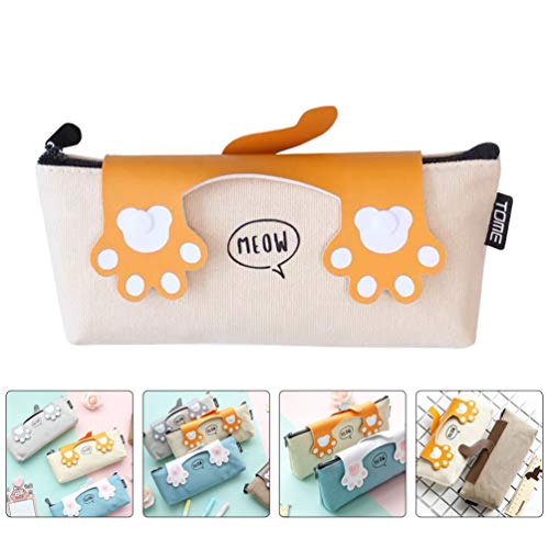 NUOBESTY Bolsa para lápis de animal com desenho de animal, estojo para caneta de grande capacidade,