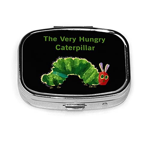 ピルケース サプリケース はらぺこあおむし 絵本 薬ケース 鏡付き 便利グッズ サプリメントケース 2仕切り お薬ポーチ小物入れ 携帯型 ピルボックス ガムケース 整理整頓 錠剤 飲み忘れ防止 薄型 密閉 耐湿 薬箱