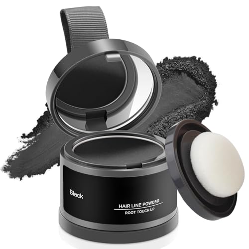 Image of Black Hair Powder | Covers Grey Hair & Bald Spots Instantly | Root Touch Up | Sweat-Resistant & Long-Lasting Formula | Natural Looking Colour (BLACK POWDER)