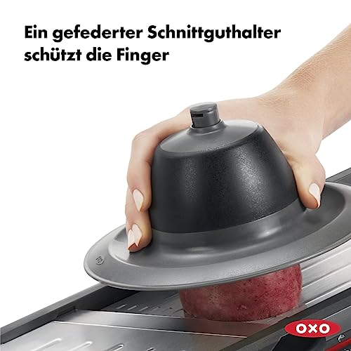 Foto von OXO Good Grips Profi Obst- und Gemüsehobel 2.0 mit Klingen aus japanischem Edelstahl, grau
