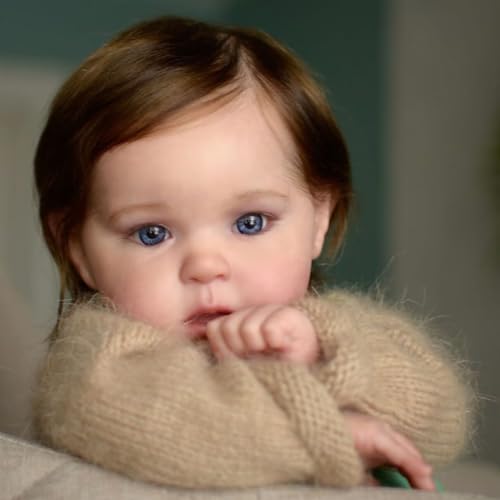 YIHANGG 50cm Reborn Baby Puppe 20Zoll Realistisch Kleinkind Körper aus Stoff Niedlich Bebe Prinzessin Puppe Verkleiden Geburtstag Weihnachten Geschenk – Bild 5