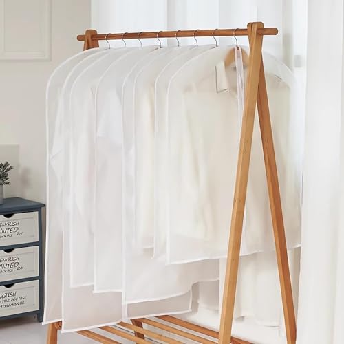 Clear Garment Bags, Breathable Dustproof Suit Covers for Hanging Clothes Closet Storage, Zippered Protective Clothes Bags for Jackets, Coats, Dresses, Suits, and Evening Gowns(100cm)3