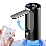 Dispensador de garrafón para agua caliente o fría baja a un super precio MXHIGO Dispensador de Agua Garrafón Plegable con LED Inteligente y 4 Modos, Bomba de Agua Inalámbrica Recargable...