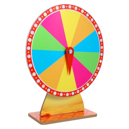 EXAOMBLE Ruleta Fortuna Giratoria de 30 Cm para Juegos y Fiestas, Rueda de Ruleta para Adultos Superficie de Borrado, Suministros Divertidos para Eventos y Actividades Recreativas