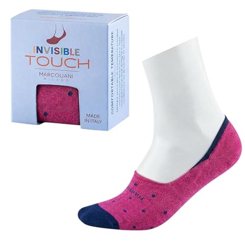 Image of Marcoliani Women's Polka Dot Invisible Touch Liner Sock