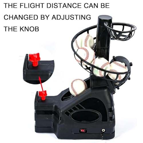 Kadxyan 2 in 1 Tennis Machine, Portable Tennis Ball Machine Baseball Toss Machine, Adjustable Flying Distance, Great Pitcher and Launcher for Self Play（Machine Only） - Thumbnail 2