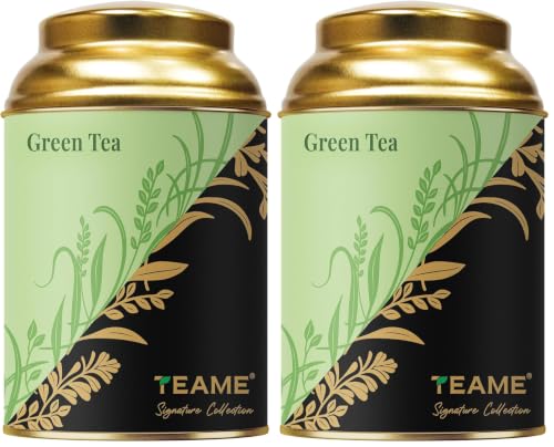Image of TE-A-ME Green Tea Leaves - 50g | Premium Loose Leaf Green Teas in Tin | Fresh & Aromatic (Pack of 2)