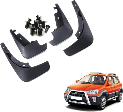 Image of WolkomHome Mud Flap Compatible with Etios Cross - Durable Splash Guards for Car Exterior Protection