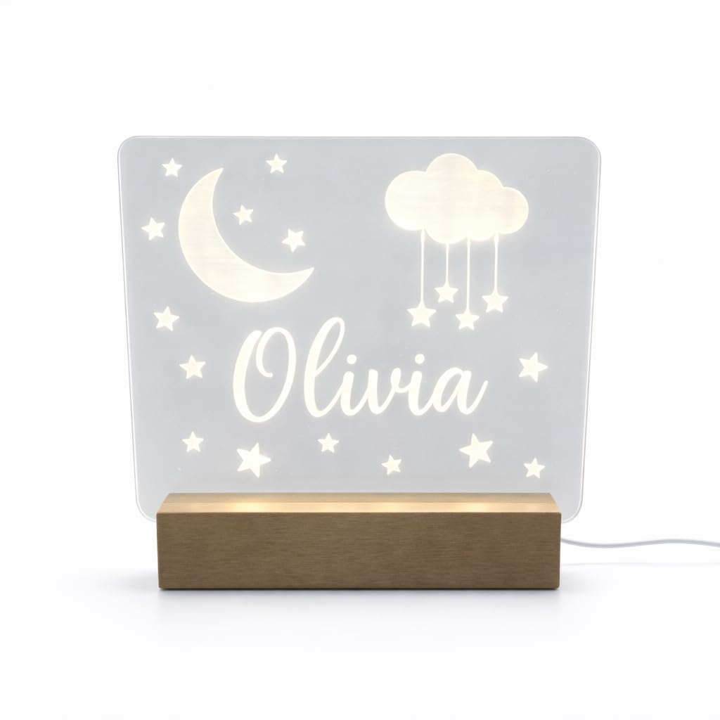 Personalised LED Wooden Children’s Name Sign | Gifts For Kids | Baby Nursery Decor | Custom Night Light | Bedroom Sign